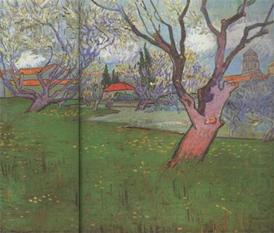 Vincent Van Gogh View of Arles with Trees in Blossom (nn04) china oil painting image